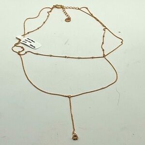 NEW REAL SIMPLE Park Place fashion rose gold double layer necklace style…